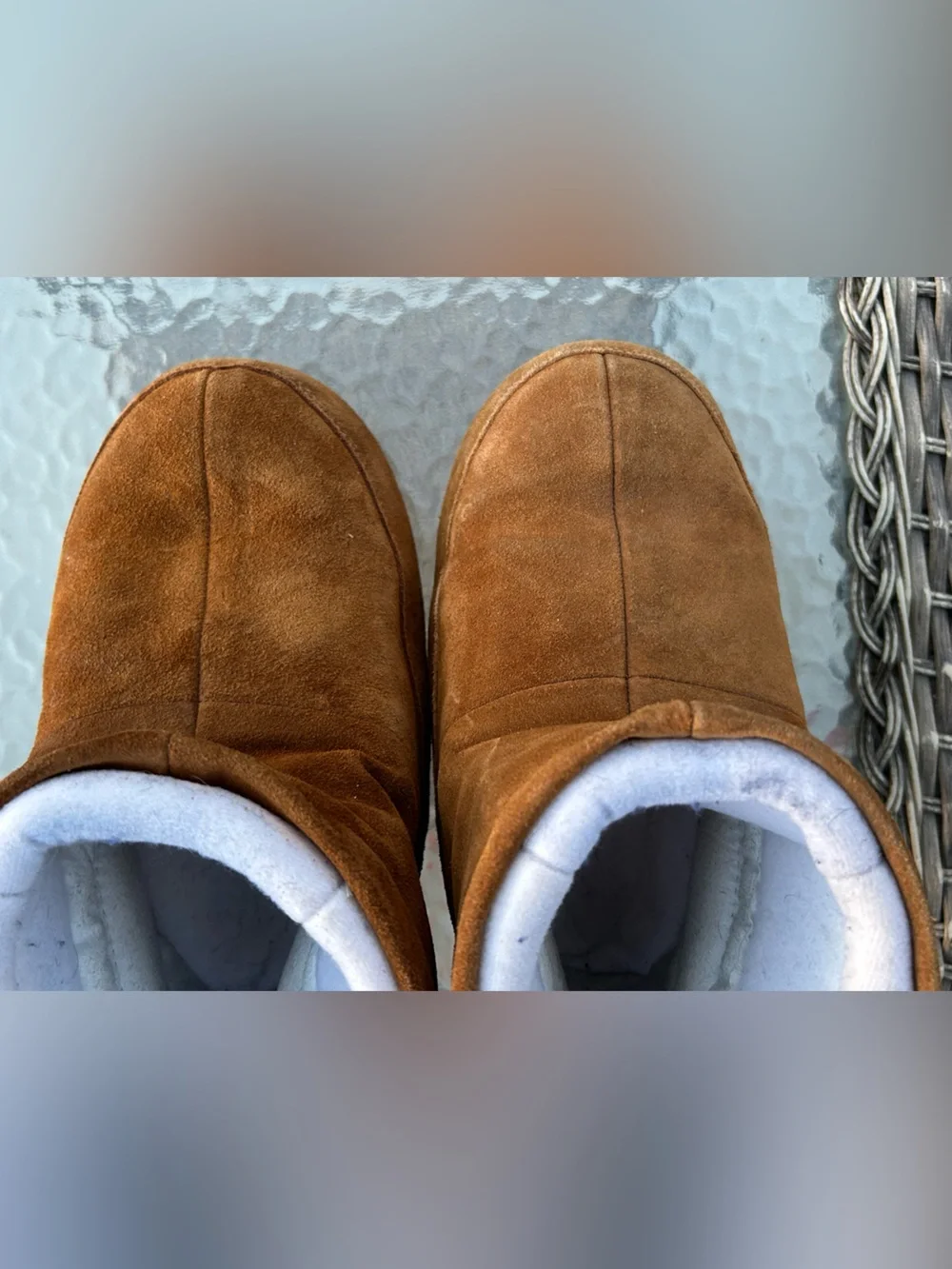 Womens’s Suede Leather MOON BOOTS chestnut brown sz 7